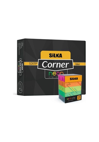 Silka Corner Neon Silgi 5 Renk 10 Lu Paket 30 Lu Stand