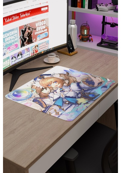 Barbara Genshin Impact Anime Gacha V5 - 48x40 Xl Gaming Mouse Pad Fare Altlığı