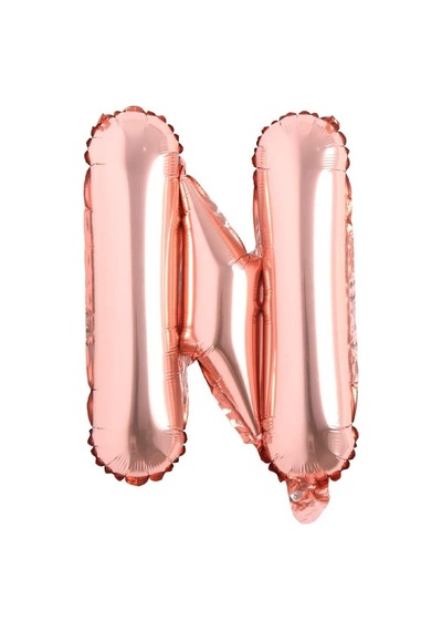 N Harfli Rose Gold Folyo Balon