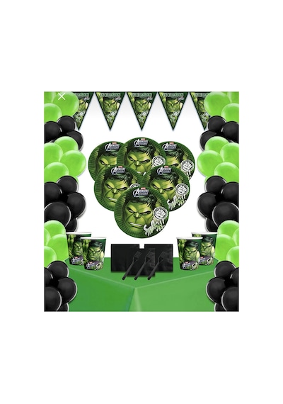 Yupi Parti Hulk 24 Lü Doğum Günü Seti Renkli Tüm Yaşlar