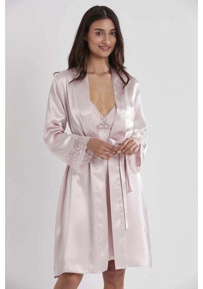 Ceyyiz Pierre Cardin Sütyen Kaplı Sabahlık Gecelik Set 4285