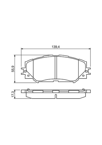 Toyota Auris E15 06-12 1.3 2008-2009 Bosch Ön Balata 24336