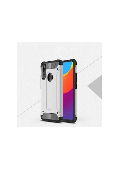 Kilifone - Huawei Uyumlu Y9 Prime 2019 / Y9 2019 - Kılıf Çift Katman Zırh Tank Crash Military Kapak - Gri