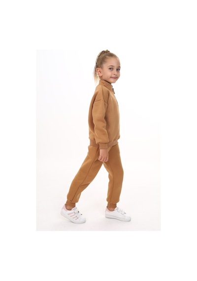 Toontoy Kids Toontoy Kız Çocuk Eşofman Takım Kahverengi