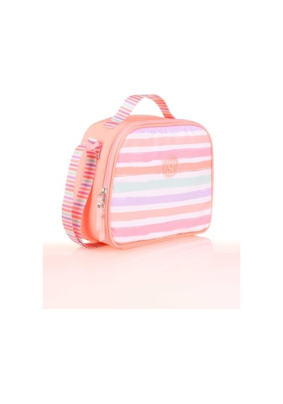 Kaukko Double Stripe Beslenme Çantası Salmon K9041
