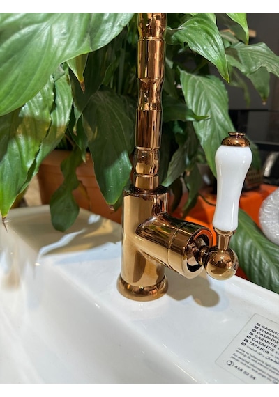 İsaoğlu Yapı Bronz Mutfak Bataryası Vintage Tasarım Evye Armatür Bakır Zen Design Bakır