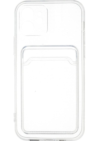 Apple İphone 12 Kılıf Kart Şeffaf Silikon - Şeffaf Çok Renkli