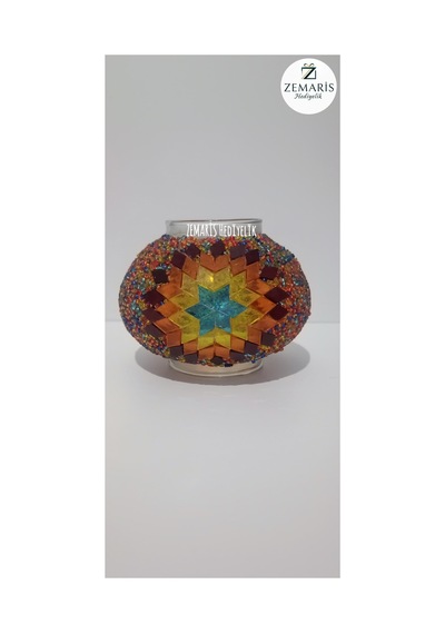 El Yapımı Otantik Mozaik Avize Aplik Lambader Cam 12 Cm Kırmızı - 806844425 Kırmızı