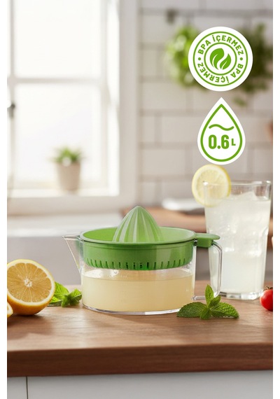 Hazneli Ve Ölçü Göstergeli Limon Ve Narenciye Sıkacağı, 0.60 L Plastik Diğer
