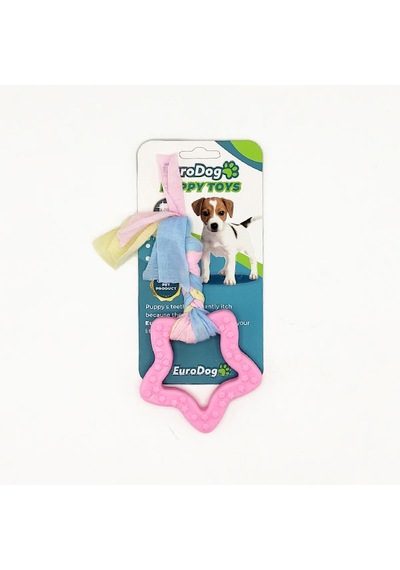 Eurodog Puppy Toys Pembe Beşgen Diş Kaşıma Oyuncağı
