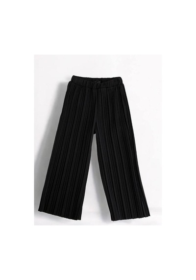 Zekids Kız Çocuk Fitilli Pantolon-14449 Siyah