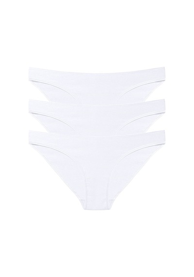 Magic Form Düz Pamuklu Kadın Slip Külot 3'lü Paket - 333 Beyaz - 599060210 Beyaz