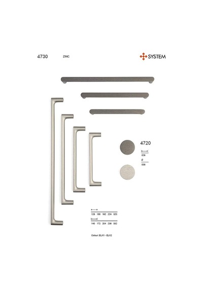 System Düğme Mobilya Kulbu Fırçalı Füme Renk 8mm Kulp Sy4720 0008 Elx1 Çok Renkli