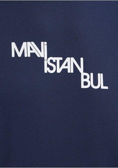 Mavi - İstanbul Baskılı Lacivert Tişört 0612274-70497 Lacivert