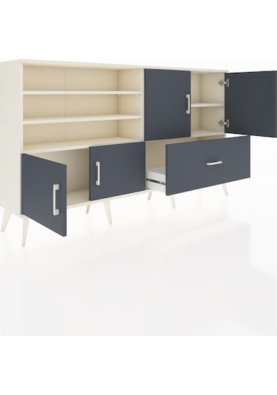 Arges Konsol 5 Raflı Tek Çekmeceli 4 Kapaklı 176x30x99 Aytaşı-ant Aytaşı-antrasit Arges Konsol 5 Raflı Tek Çekmeceli 4 Kapaklı 176x30x99 Aytaşı-ant Aytaşı-antrasit