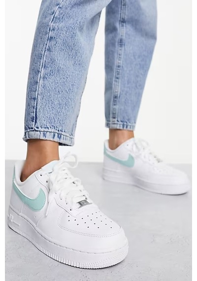 Nike Air Force 1 07 Af1 Leather White Green Unisex Snaker Hakiki Deri Spor Ayakkabı Beyaz Yeşil Beyaz - Yeşil Nike Air Force 1 07 Af1 Leather White Green Unisex Snaker Hakiki Deri Spor Ayakkabı Beyaz Yeşil Beyaz - Yeşil