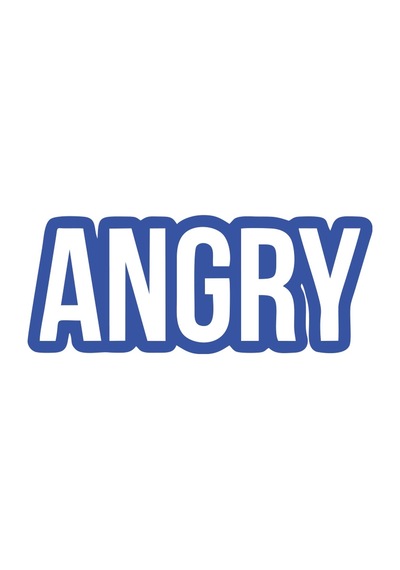 Angry Araba Sticker 17x17 Cm Mavi