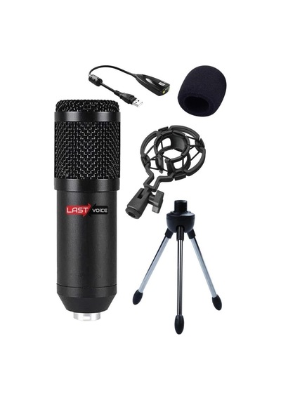 Lastvoice Bm800 Full Black Kondenser Youtuber Mikrofon, 7.1
