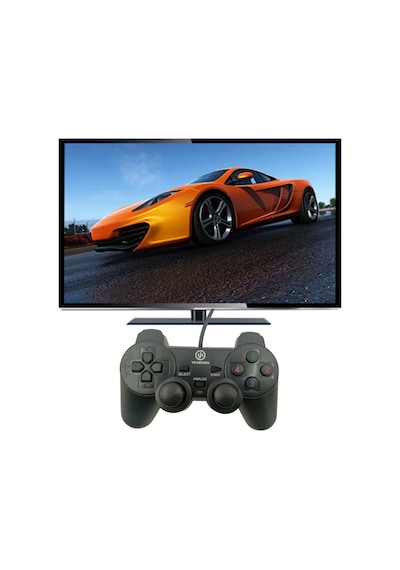 Çift Titreşimli Usb Kablolu Oyun Kolu Pc Uyumlu Vibration Gamepad