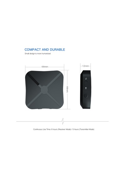 Geeroyoo "taşınabilir Bluetooth 4.2 Ses Verici/alıcı - Kablosuz Kulaklık Adaptörü"