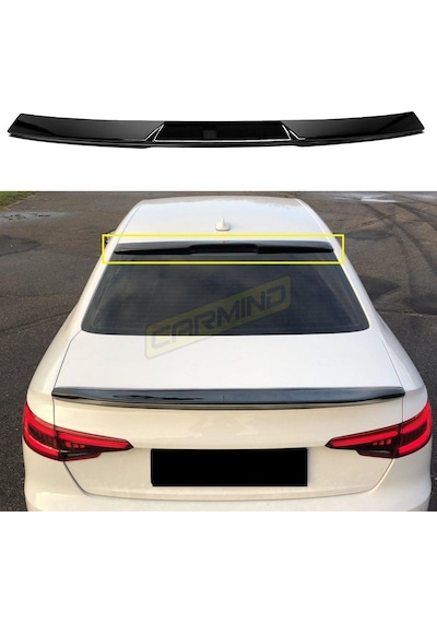 Audi A4 B9 Cam Üstü Rs Spoiler Piano Black 2017-2019