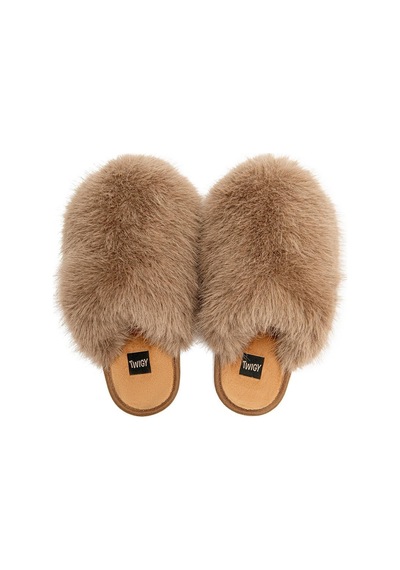 Twigy Twıgy Tw Ella Kahve Kadın Peluş Ev Terliği 37/41