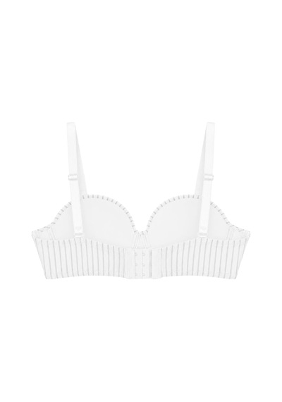 Cottonill Seamless Bra - Striva Beyaz Mikro Çizgi Desenli Balenli Toparlayıcı Kadın Sütyen Cottonill Seamless Bra - Striva Beyaz Mikro Çizgi Desenli Balenli Toparlayıcı Kadın Sütyen