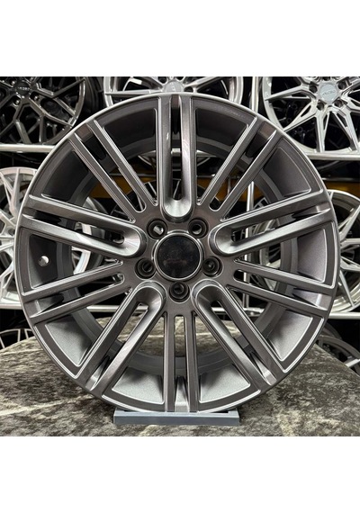 16 İnç 5x100 Bentley Polo İbiza Uyumlu Gun Metal Elmas Kesim Jant
