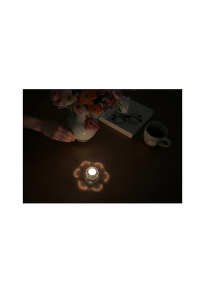 Bladfagel Tealight Modern,pinterest,viral Çiçek Şeklinde 1 Adet Mumluk Ve 1 Adet Mum 3cm Şeffaf Beyaz - 832512085 Beyaz
