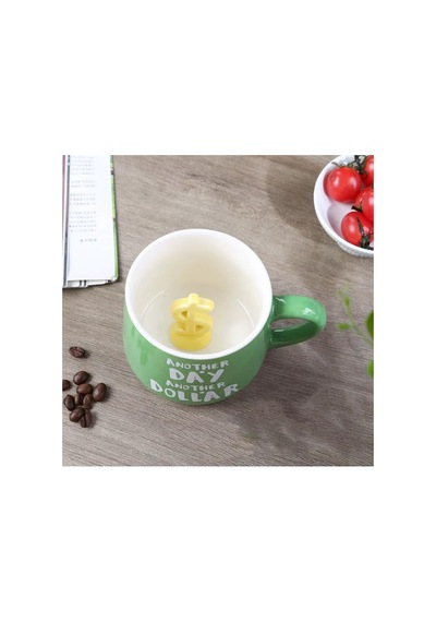 Mukko Home Another Day Another Dollar Yeşil Porselen Kupa 350 Ml Dolar Simgeli Sürprizli Bereket Motivasyon,yeşil Beyaz - Çok Renkli Mukko Home Another Day Another Dollar Yeşil Porselen Kupa 350 Ml Dolar Simgeli Sürprizli Bereket Motivasyon,yeşil Beyaz - Çok Renkli