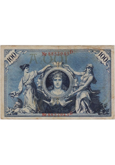 Almanya 100 Mark 1908 Kırmızı Mühür. Çok Temiz+