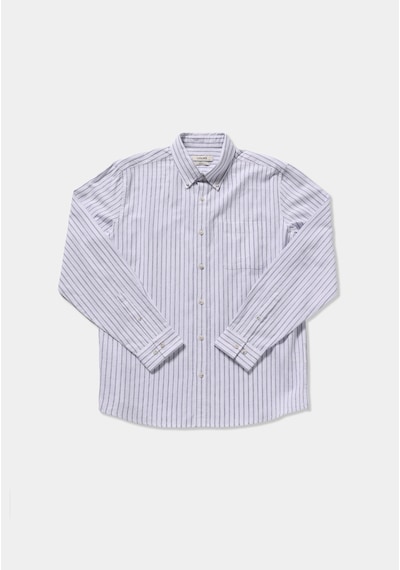 Colin's Colins Regular Fit Shirt Neck Çizgili Erkek Lacivert Uzun Kol Gömlek Cl1080091 Q1.v2 Nav