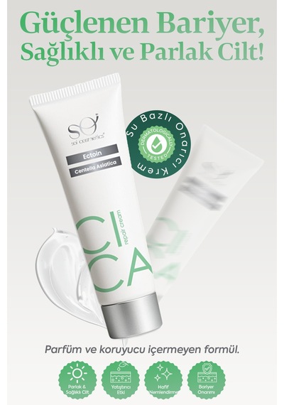 Soi Cosmetics Su Bazlı Bariyer Güçlendirici ve Kızarıklık Karşıtı Cica Onarıcı Bakım Kremi 50 ML
