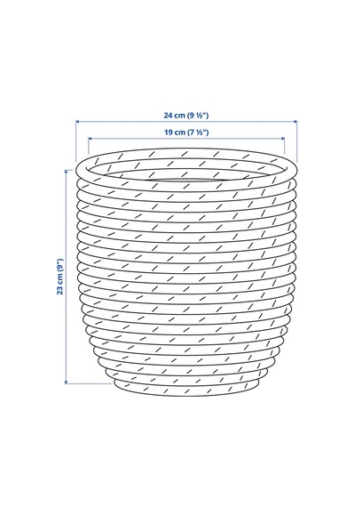 Ikea Sandödla Rattan Saksı 19 Cm Naturel
