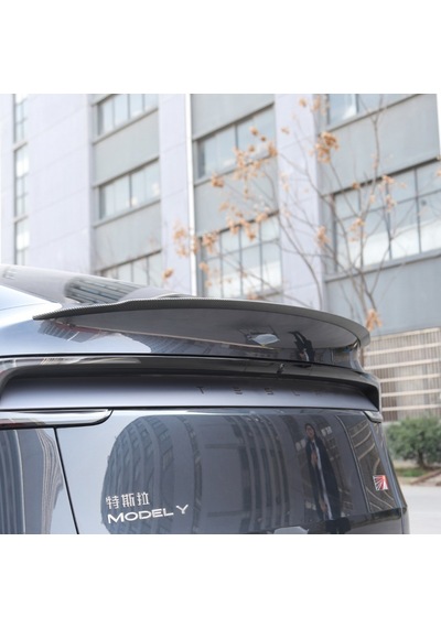 Tesla Juniper Arka Tampon Pro Tip Spoyleri Spoiler Mat Karbon Kaplama Siyah