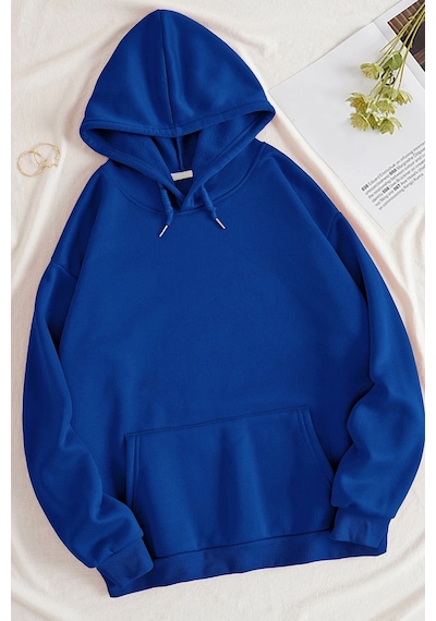 Be True Of Baskılı Sweatshirt Mavi