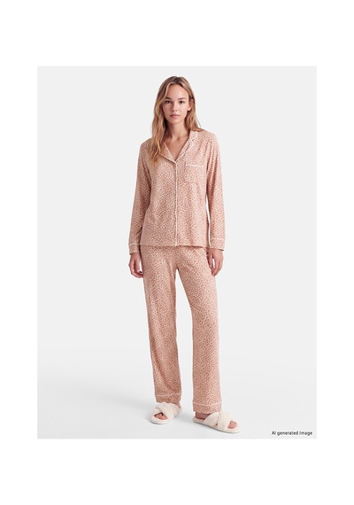 Lcw Dream Bej Leopar Desenli Kadın Pijama Takım