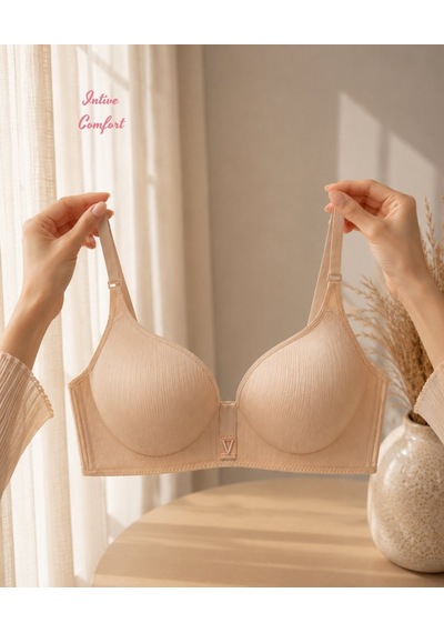 Intive Comfort Ten Rengi Taşlı V Aksesuarlı Parlak Kumaşlı C Cup Lazer Kesim İthal Sütyen Bej Intive Comfort Ten Rengi Taşlı V Aksesuarlı Parlak Kumaşlı C Cup Lazer Kesim İthal Sütyen Bej