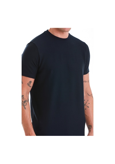 Hatemoğlu Lacivert Regular Fit Düz Bisiklet Yaka Tişört 35103023c004 005 Lacivert