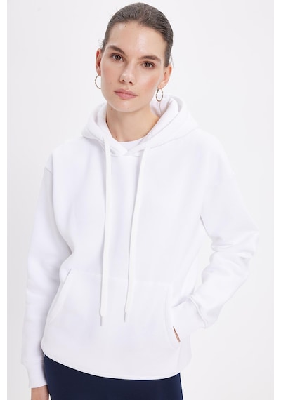 Tudors Kadın Oversize Geniş Kesim Pamuklu Yumuşak Dokulu İçi Polarlı Basic Beyaz Kapüşonlu Sweatshirt-42075 Beyaz Tudors Kadın Oversize Geniş Kesim Pamuklu Yumuşak Dokulu İçi Polarlı Basic Beyaz Kapüşonlu Sweatshirt-42075 Beyaz