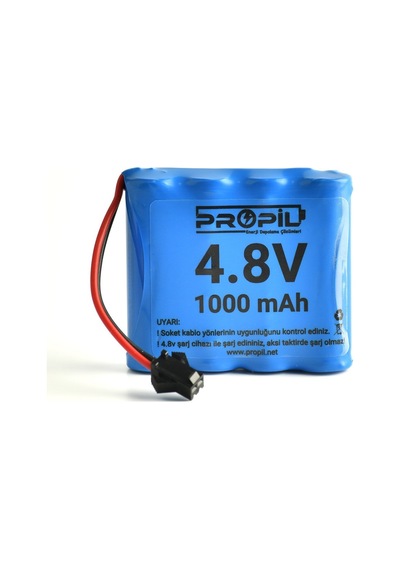 4.8v 1000mah Ni-cd Oyuncak Pili Siyah Soket