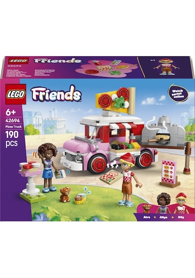 LEGO® Friends Pizza Kamyonu 42694 - 6 Yaş ve Üzeri Çocuklar için Mini Bebek İçeren Yaratıcı Oyuncak Yapım Seti (190 Parça)