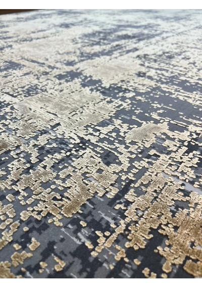 Bugo Concept Akrilik Viskon Grey Gold Makina Halısı 160x230 Diğer