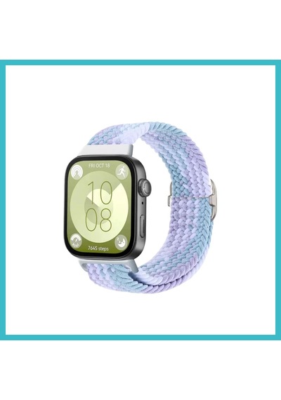 Bezos Huawei Fit 4 Star Kordon - Lila-beyaz Dfnbez