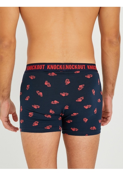 Koton 3'lü Boxer Seti Boks Temalı Sloganlı Bordo Desenli 4wlm90031mk