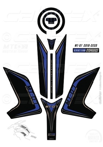 Calibrex Yamaha Mt07 2018-20 Full Tank Pad Mavi Xy0718b