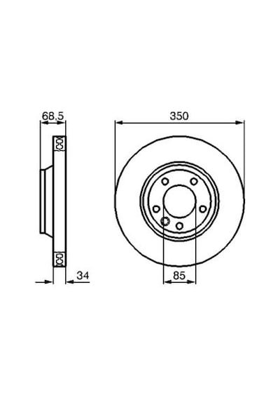Porsche Cayenne 4.8s 2010-2014 Bosch Ön Disk 2 Adet