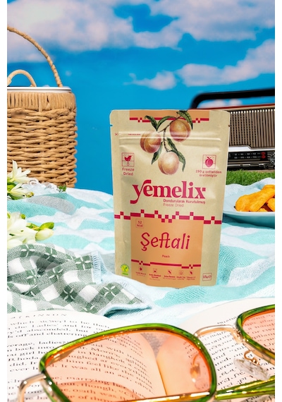 Freeze Dried Şeftali Kuru Meyve Cipsi - Dondurularak Kurutulmuş Şeftali 15g 15 G