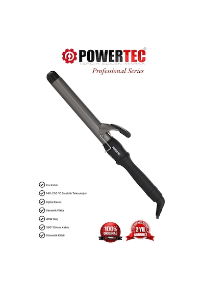 Powertec TR-28 MM Saç Maşası Siyah
