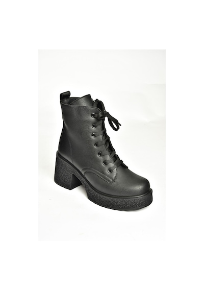 Fox Shoes T996533009 Siyah Kalın Topuklu Kadın Bot Siyah